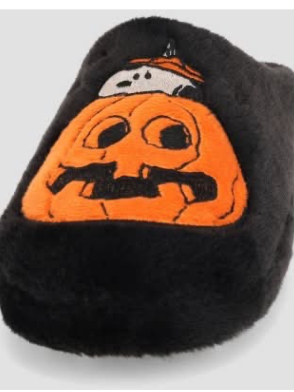Snoopy Plush Halloween Pumpkin Slippers